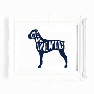 Love Me, Love My Dog Boxer - Amanda Arneill | Hand Lettering