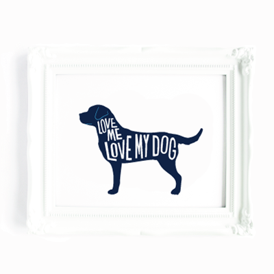 Love Me, Love My Dog Labrador - Amanda Arneill | Hand Lettering