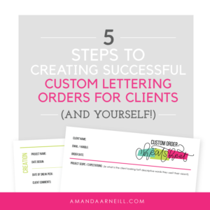 Creating Custom Lettering Order Cheatsheet Worksheet