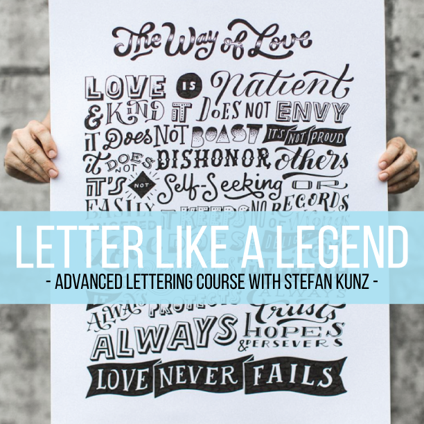 Learn how to letter like a legend with this advanced online lettering course taught by Stefan Kunz at amandaarneill.com