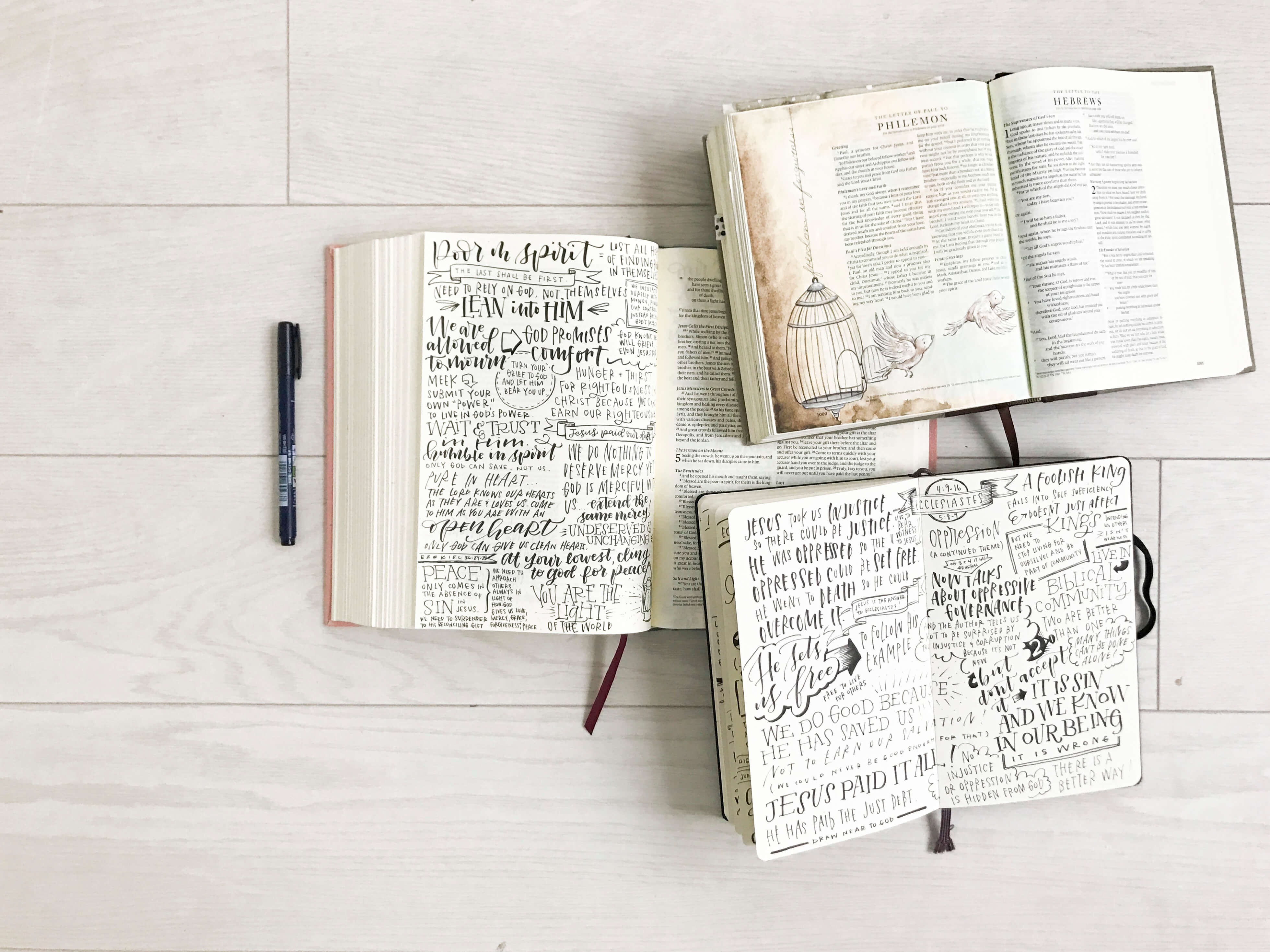 Bible lettering and sermon note examples from amandaarneill.com