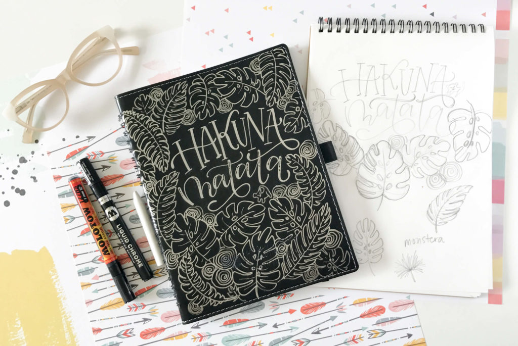 assignment notebook lettering