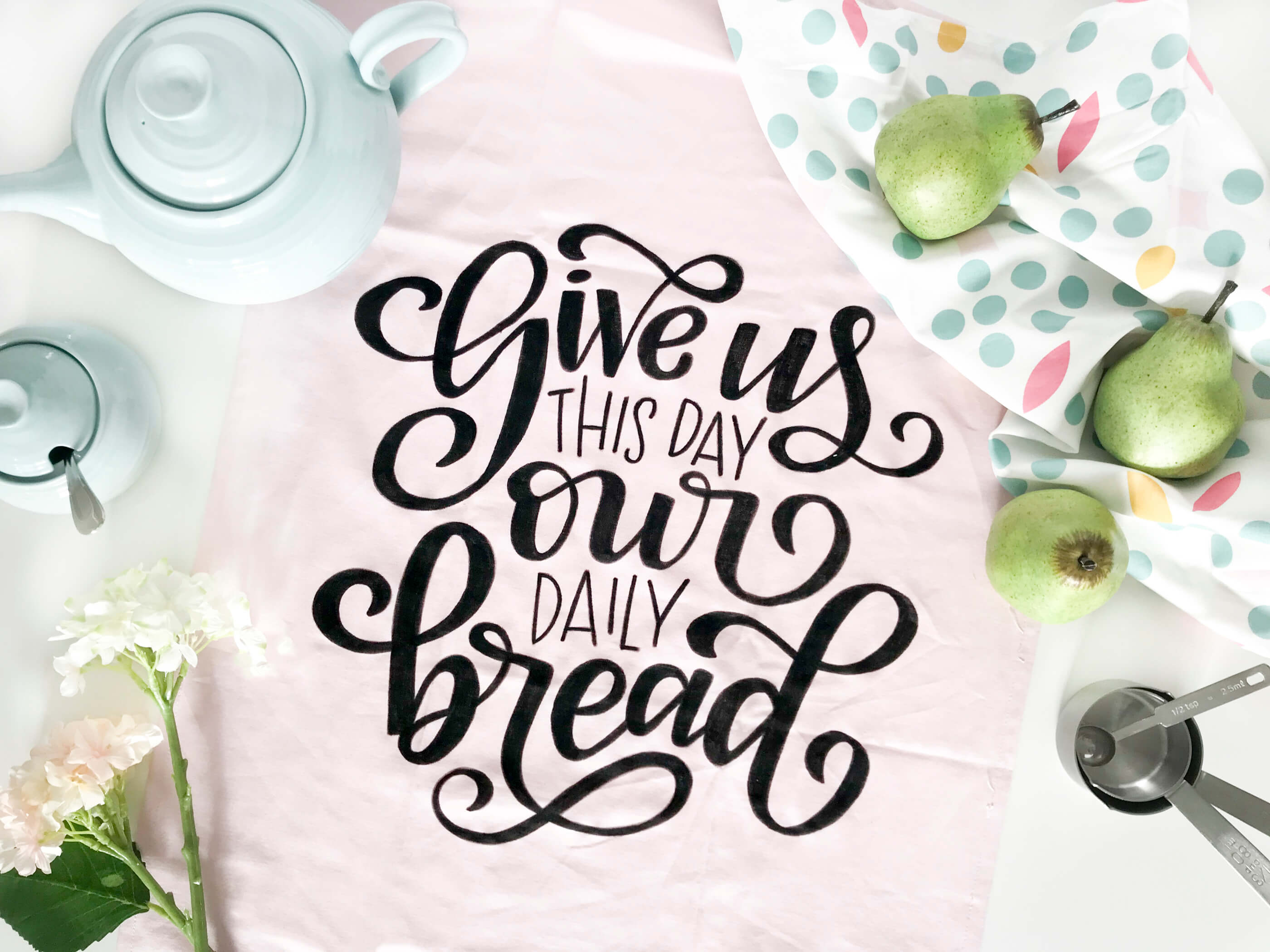 DIY Hanging Dish Towels - The Lettered Cottage