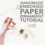 Learn how to create handmade and embossed paper Christmas tree ornaments with this step-by-step tutorial and free printable patterns from amandaarneill.com