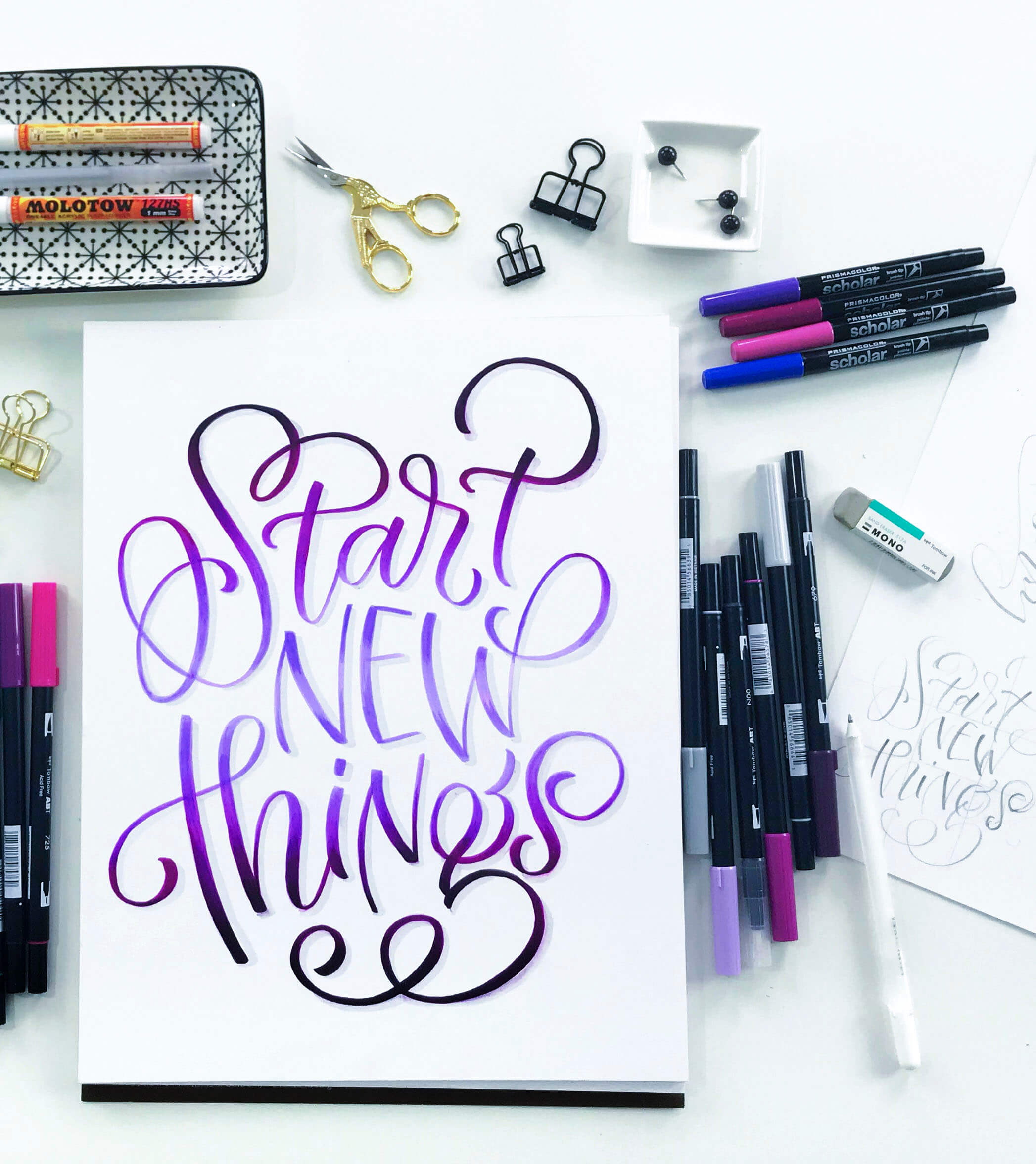 Take your lettering skills to the next level with this advanced online power course from amandaarneill.com taught by Amanda Arneill and Alisse Courter where you will learn how to successfully use and blend colors, embellish your letters and letter on different surfaces like glass, chalkboard, wood and canvas to create stunning pieces.