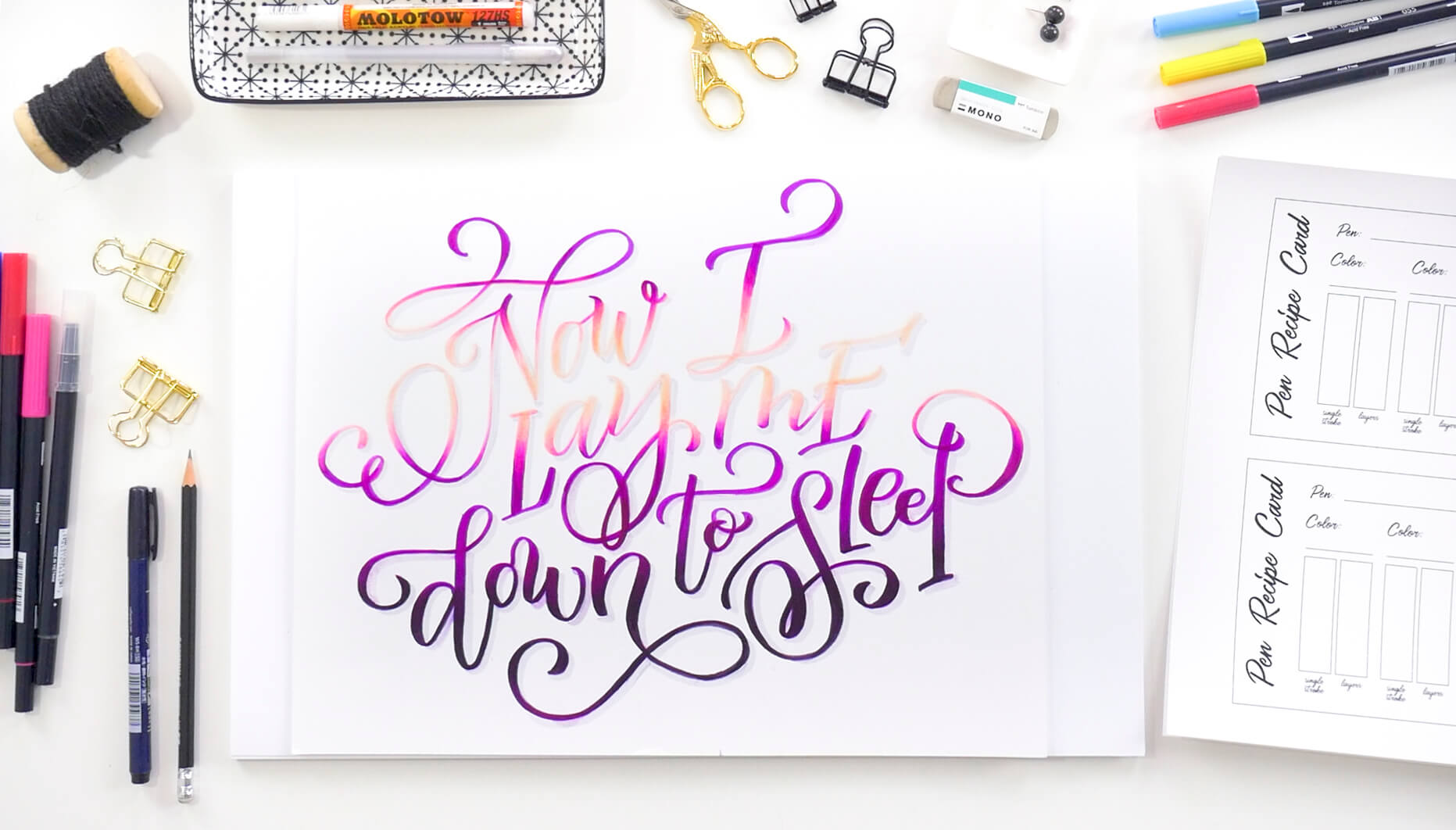 Take your lettering skills to the next level with this advanced online power course from amandaarneill.com taught by Amanda Arneill and Alisse Courter where you will learn how to successfully use and blend colors, embellish your letters and letter on different surfaces like glass, chalkboard, wood and canvas to create stunning pieces.