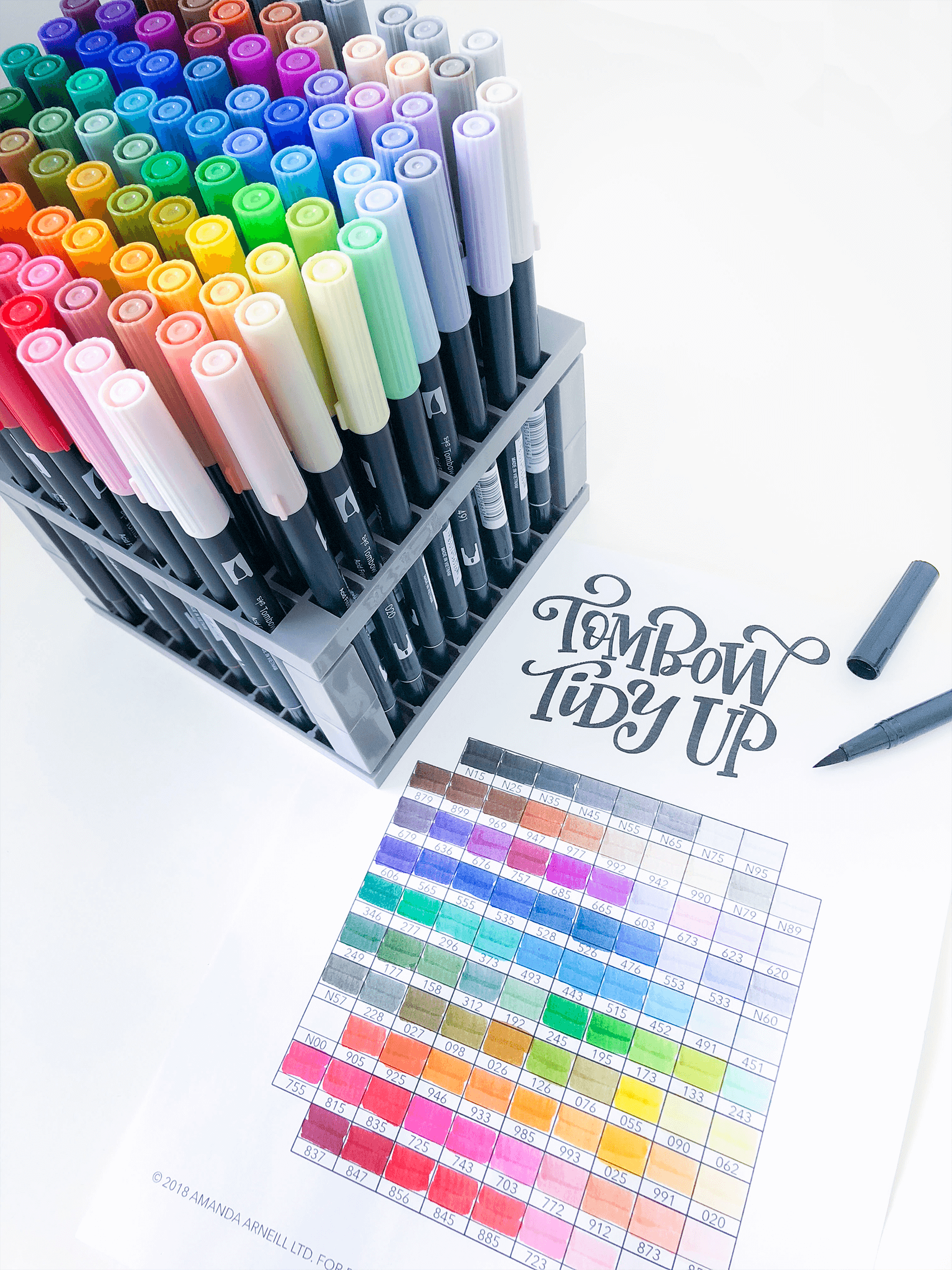 Tombow Brush Pen Colour Chart