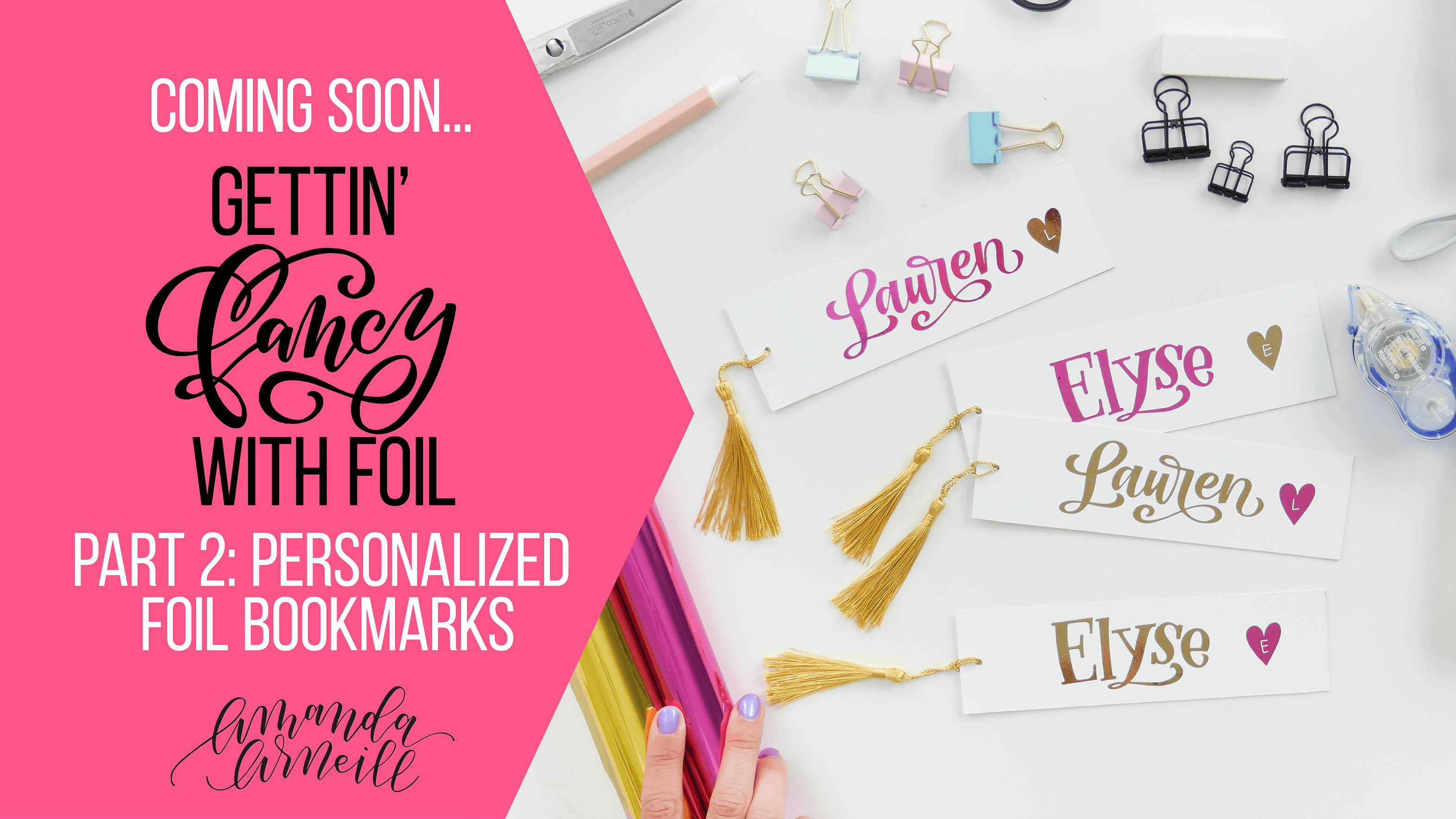 Learn everything you need to know about foiling using the Heidi Swapp Minc machine in this 4 part video tutorial series from Amanda Arneill, hand lettering artist and teacher.