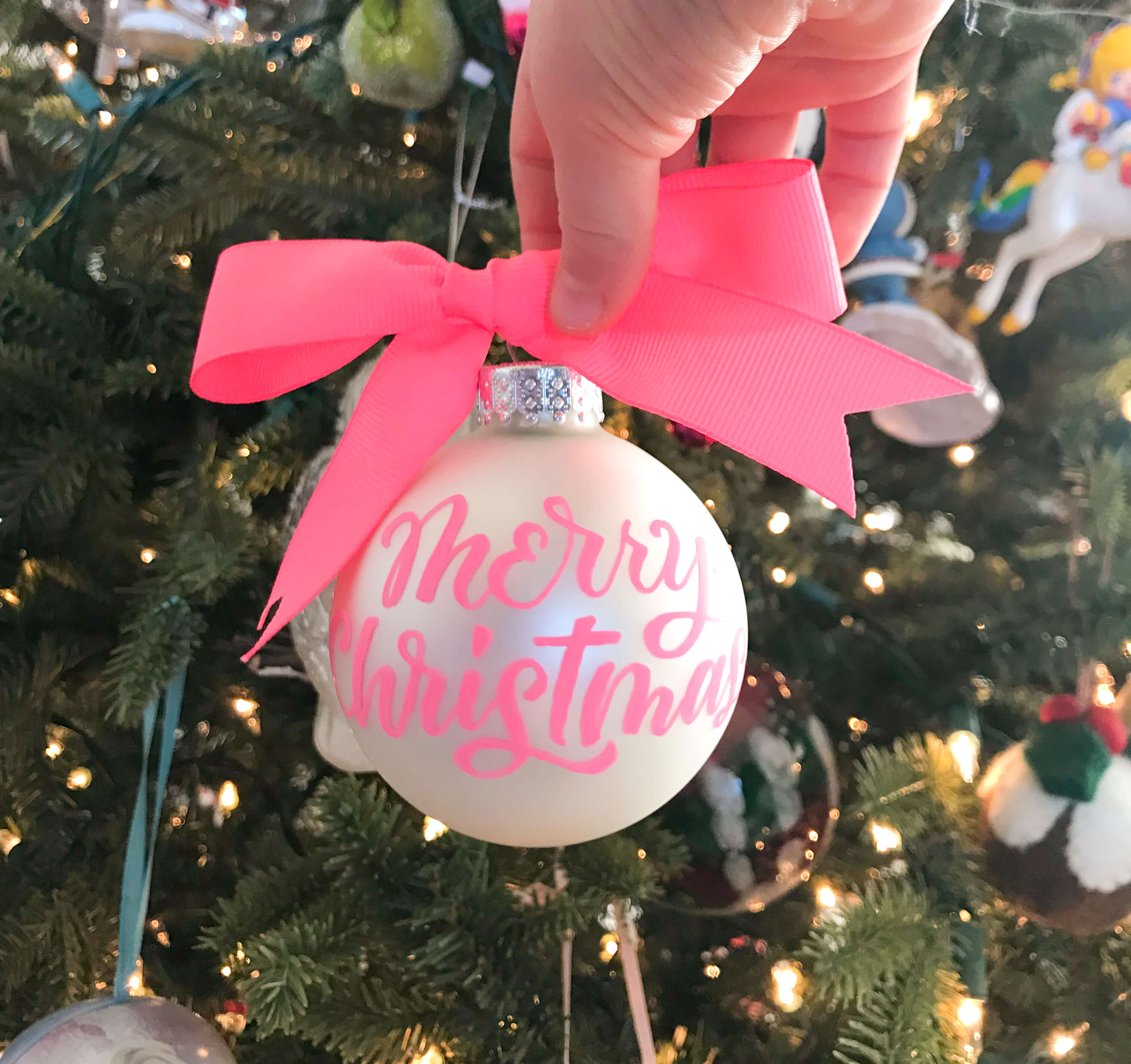 Personalized Hand Lettered Christmas Ornaments - Amanda Arneill