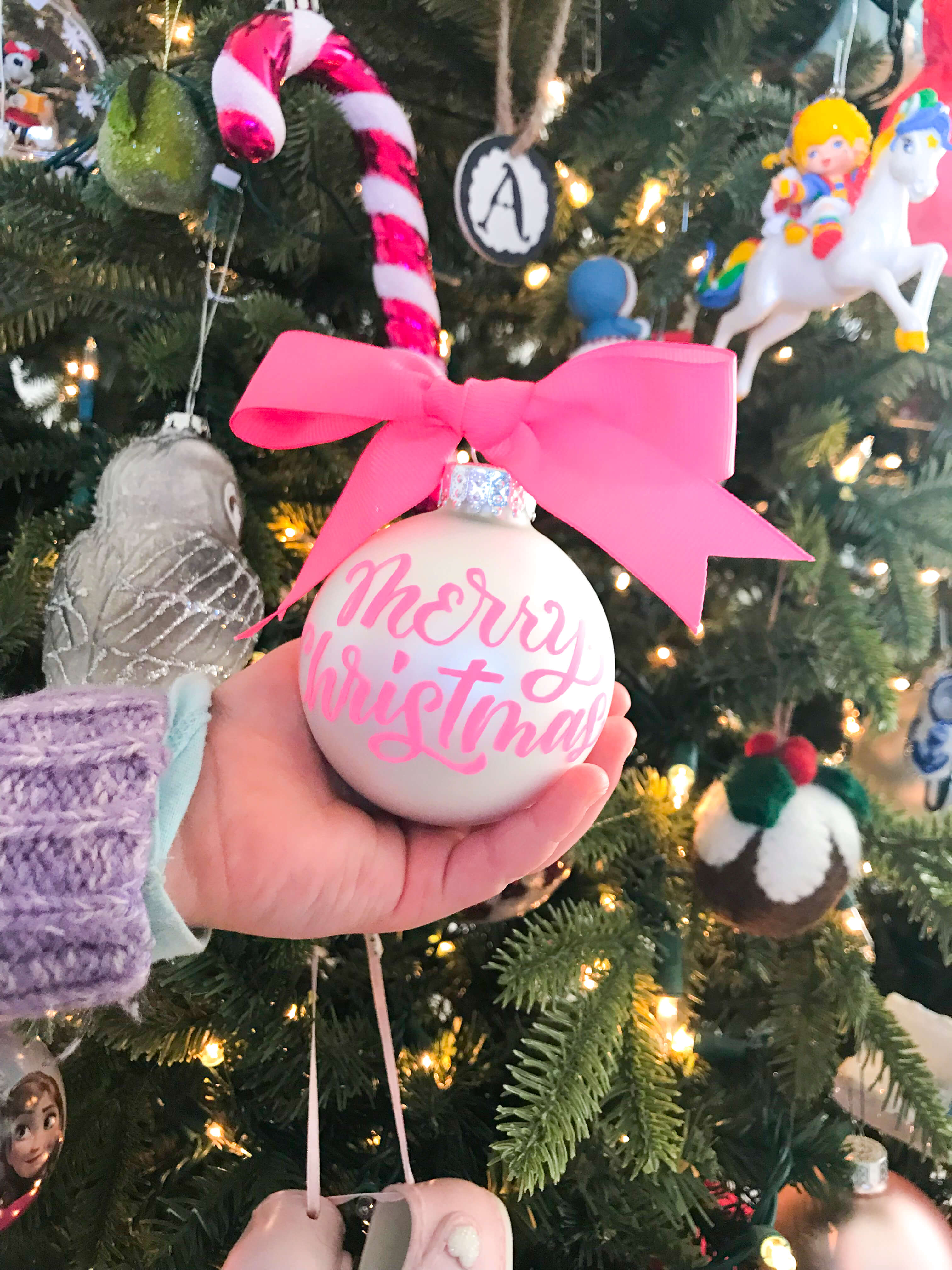 Personalized Hand Lettered Christmas Ornaments - Amanda Arneill