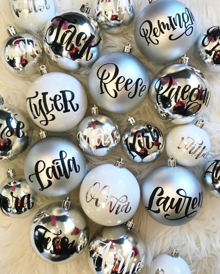 Personalized Hand Lettered Christmas Ornaments - Amanda Arneill | Hand ...