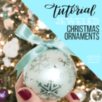 Learn how to create and bejewel your own, personalized, hand lettered Christmas ornaments with this free video tutorial and fully linked supply list from Amanda Arneill of amandaarneill.com