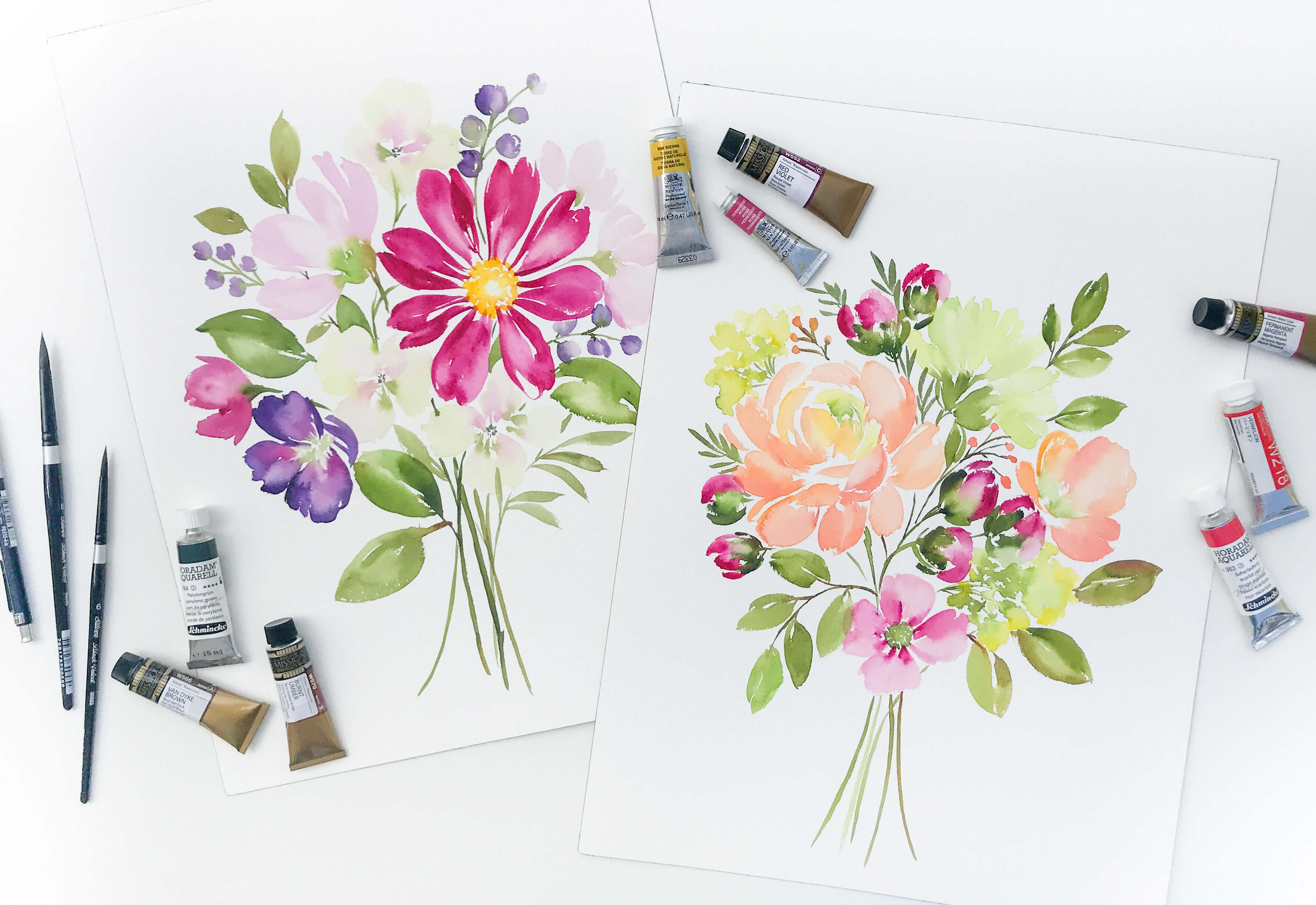Fresh Watercolor Florals Online Course - Amanda Arneill