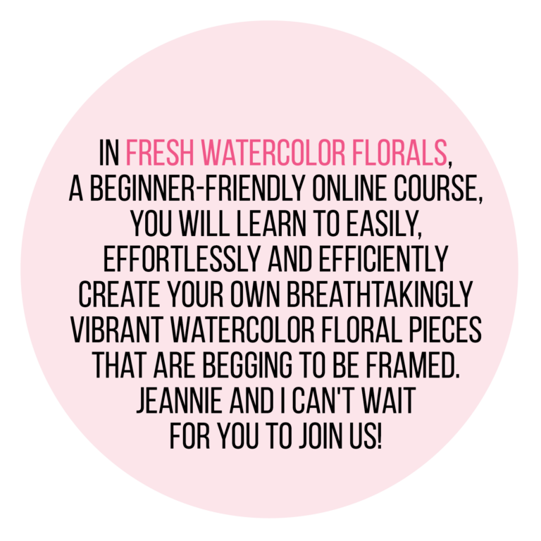 Fresh Watercolor Florals Online Course - Amanda Arneill