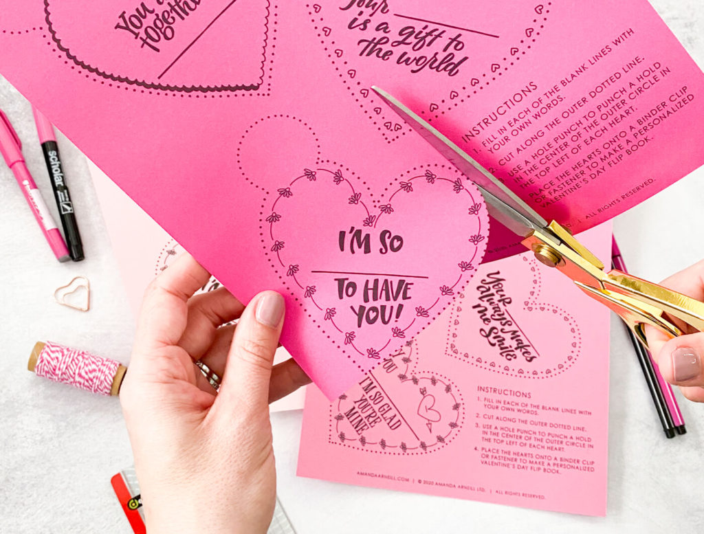 Sentimental Valentine's Day Flip Book of Love Notes - Amanda Arneill