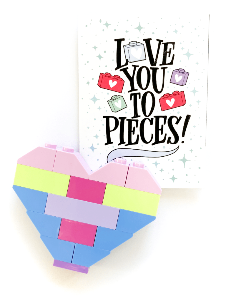 How To LEGO Heart Valentine's Day Favor Amanda Arneill Hand Lettering