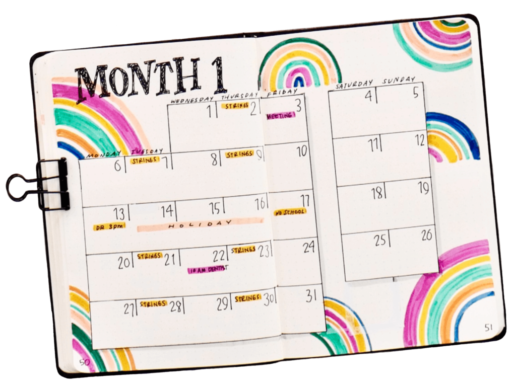 0 Month Planning Bujo Layout 0 Month Planning Bujo Layout