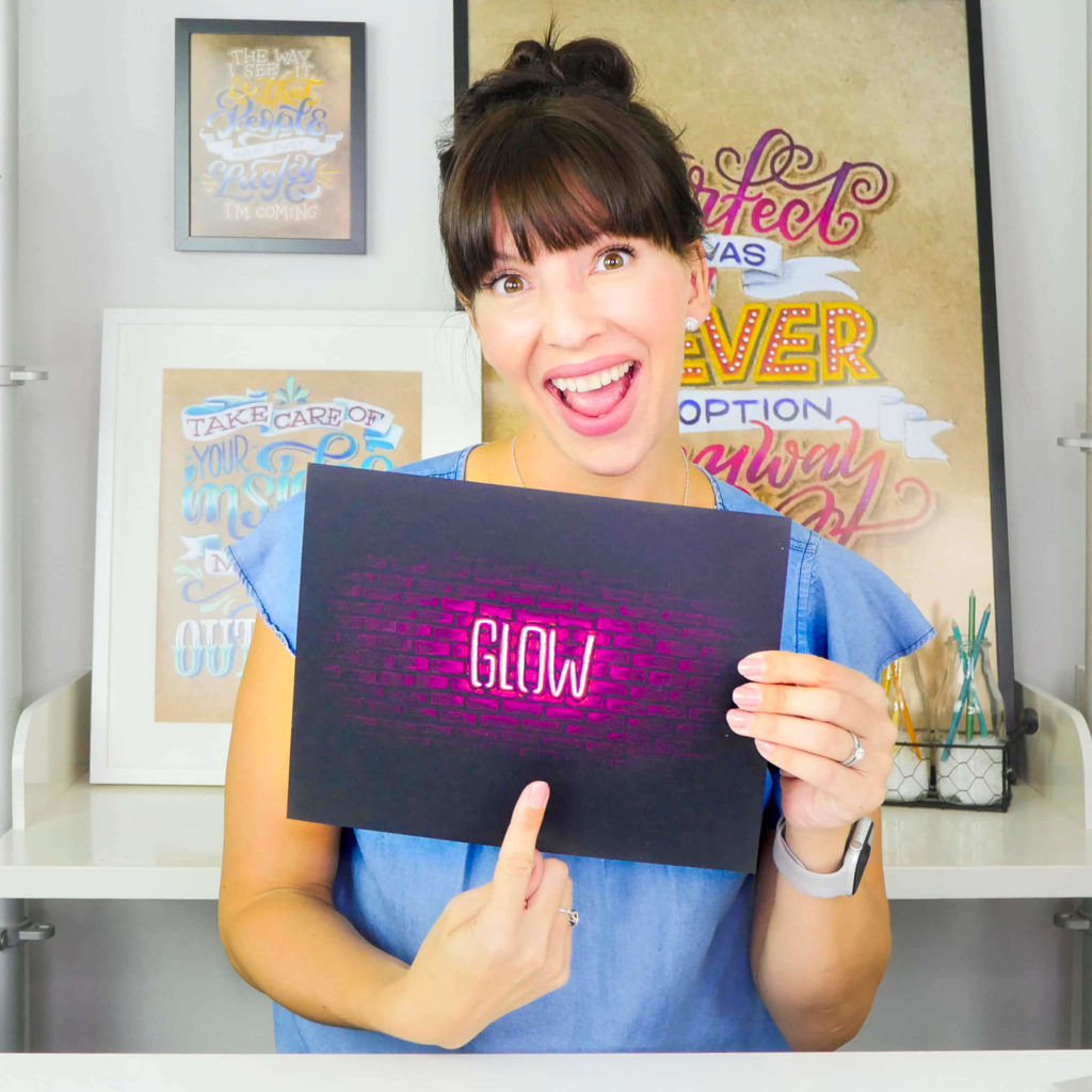 Neon Letters with Colored Pencil Neon Letters with Colored Pencil